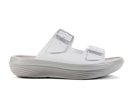 Womens Glarus White Cushioned Sandals