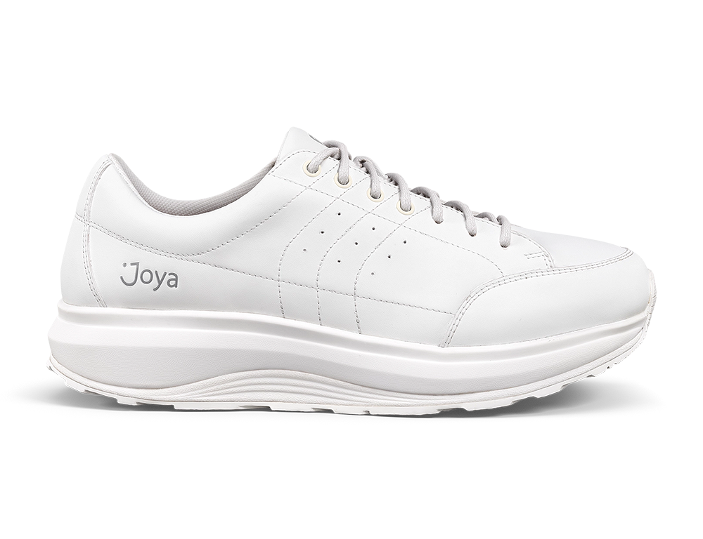 Joya Mens Wave Wide-Fit Zip Moscow White Shoes ShoeMed